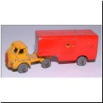 Benbros No.43 Bedford Articulated Van - bright red trailer