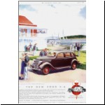 A contemporary advert for the 1935 Ford V8 (image from classiccarcatalogue.com)
